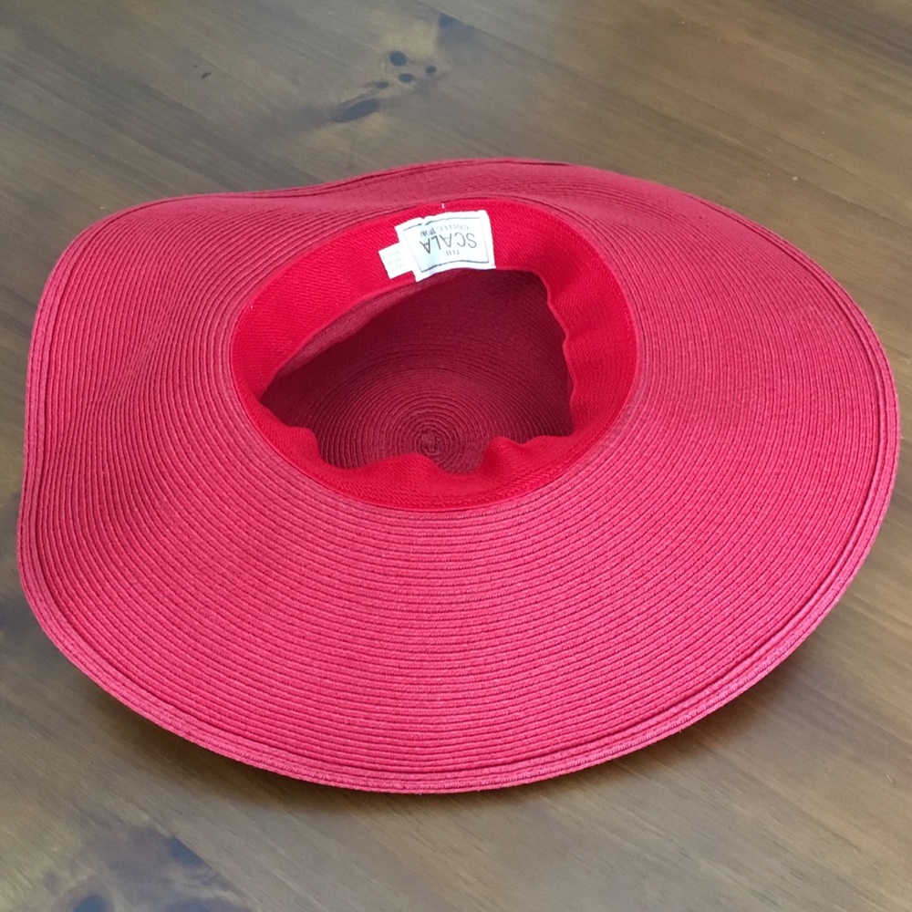 The Scala Collection Red Wide Brimmed Hat - image 5